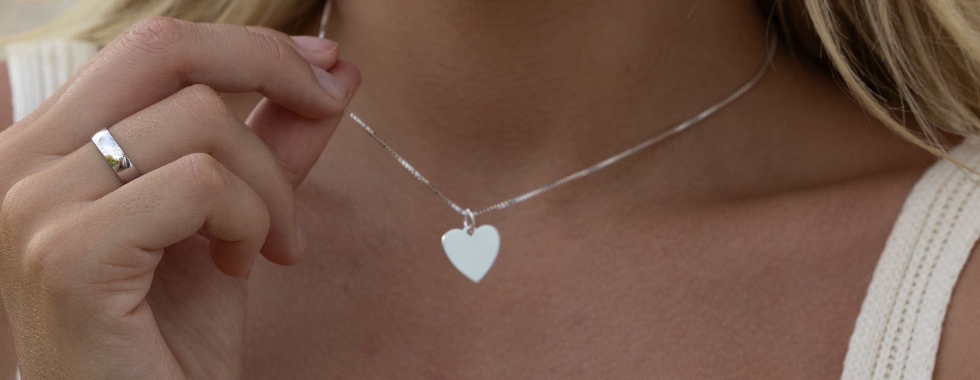 Personalised with letter A , initial necklace from TheSilverStore