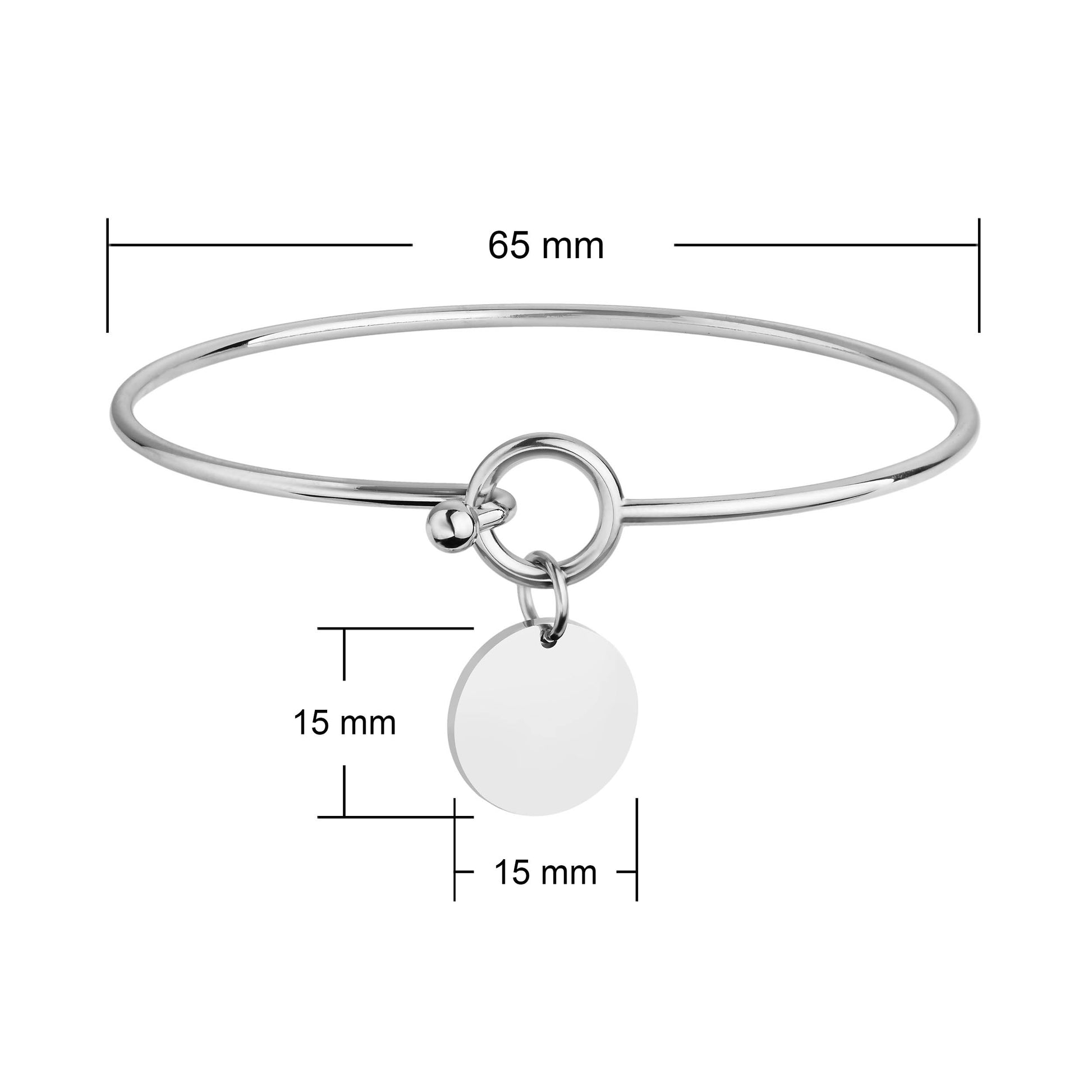 engrave the disc on this opening bangle