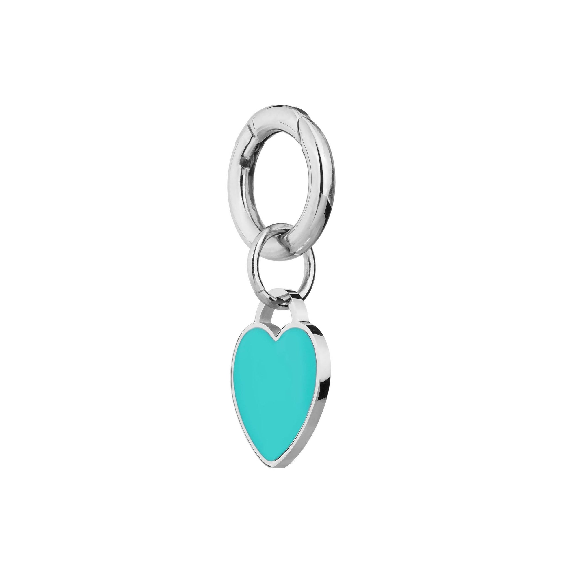 deluxe small pet heart tag side view