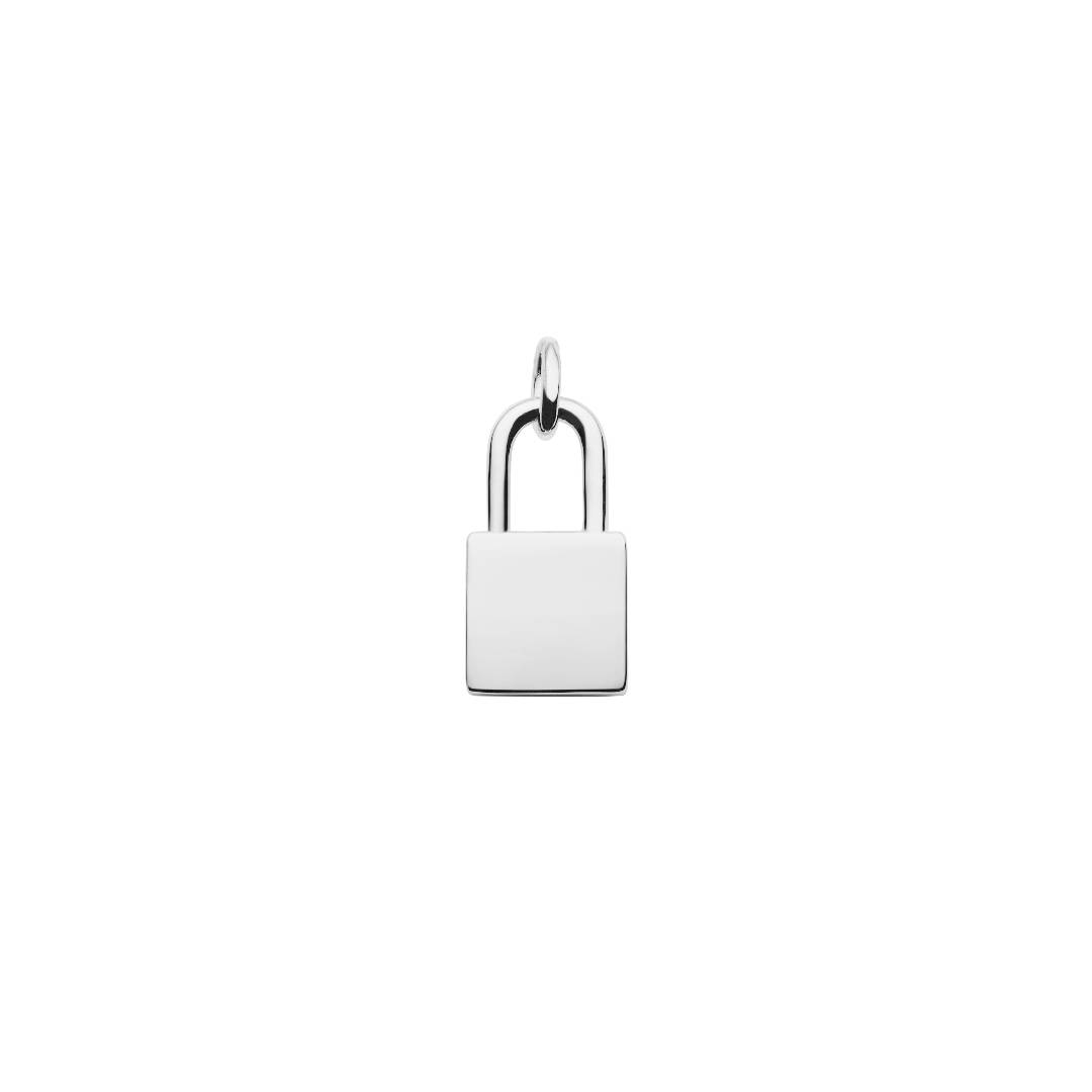 silver lock pendant