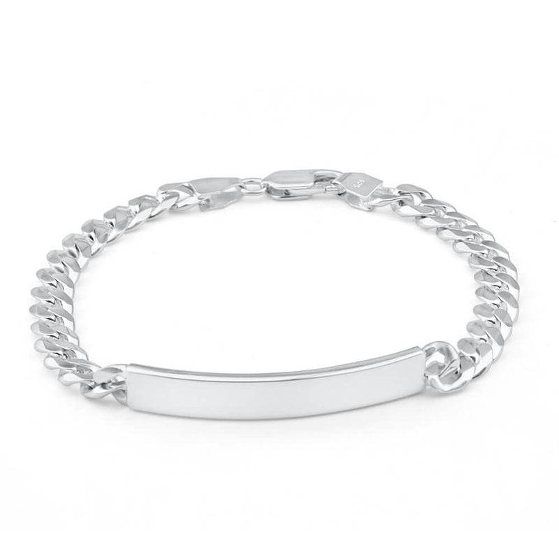 mens 250 gauge Id bracelet sterling silver