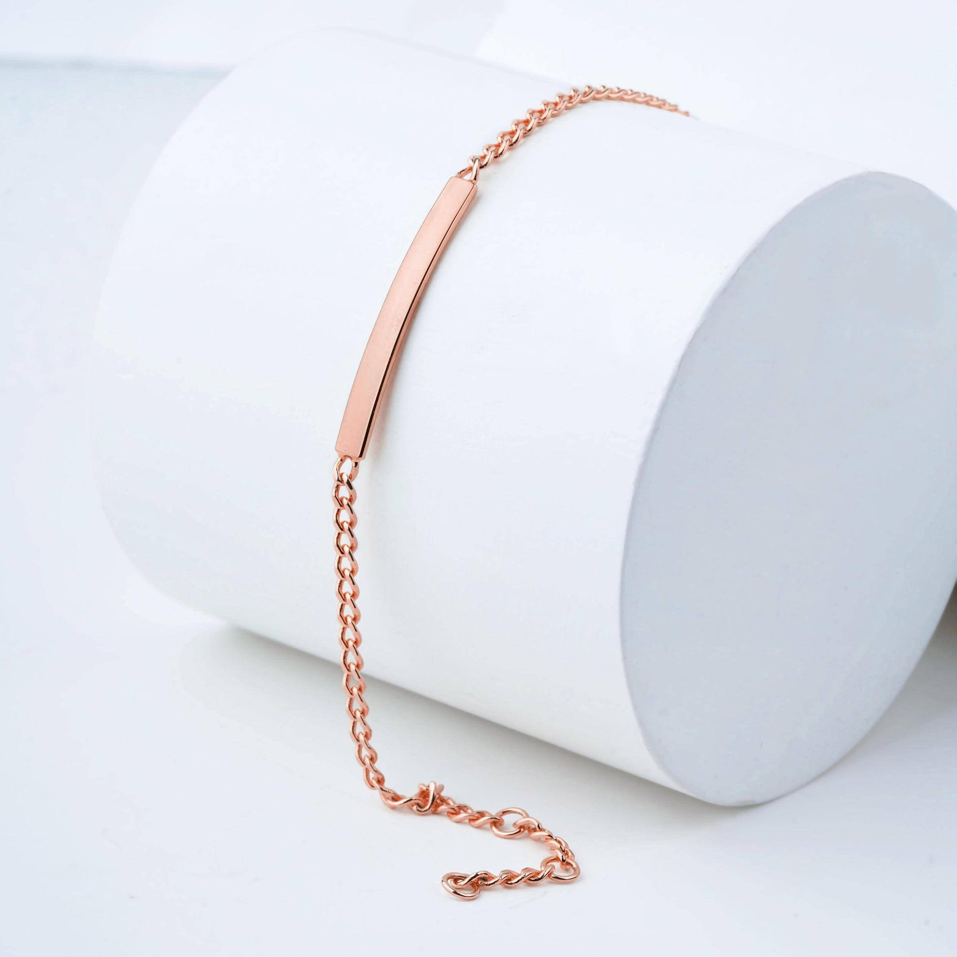 ose gold bar bracelet can be engraved front or back