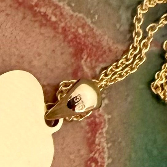 solid gold heart pendant hallmark 375