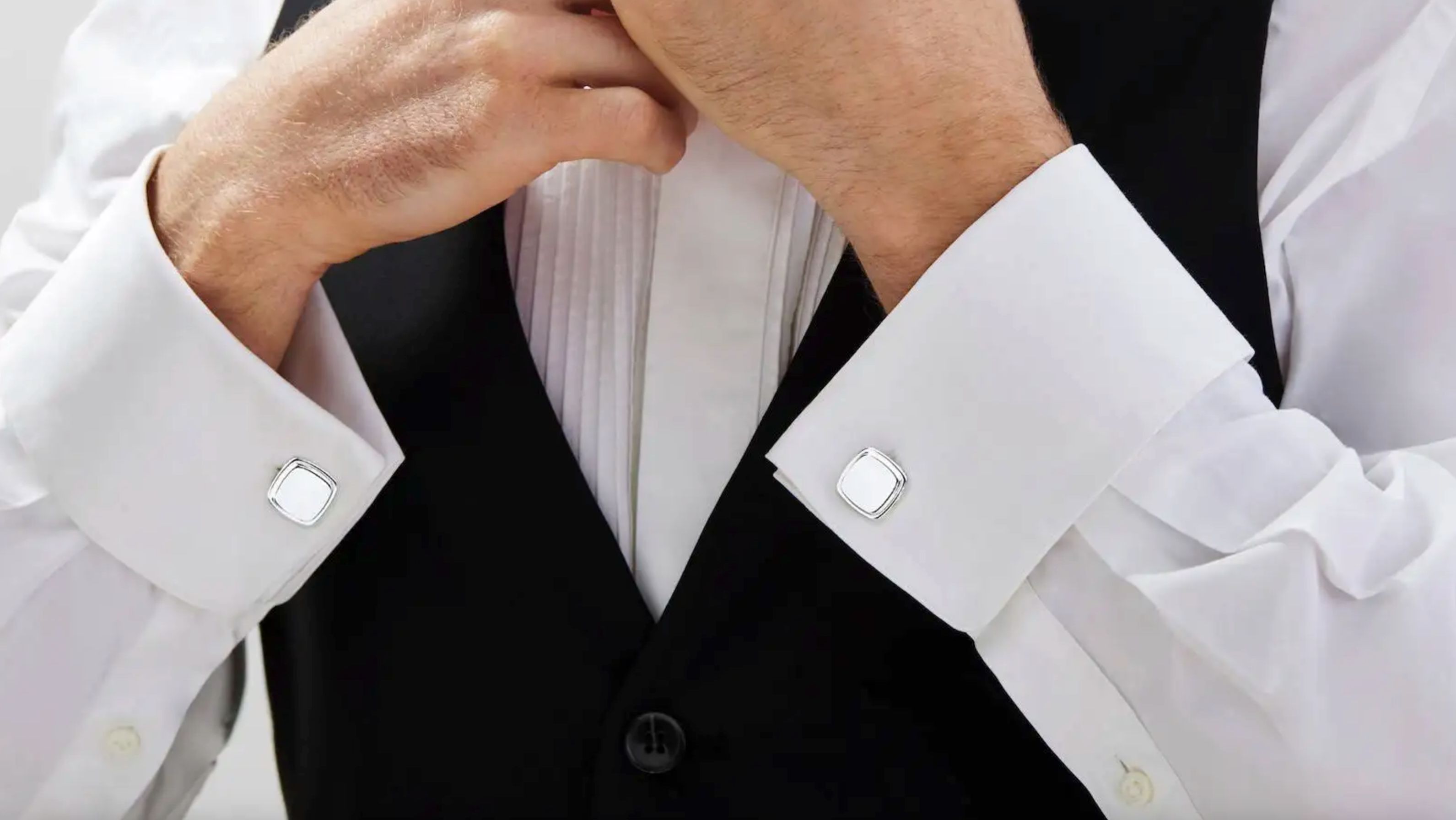 engraved sterling silver square cufflinks