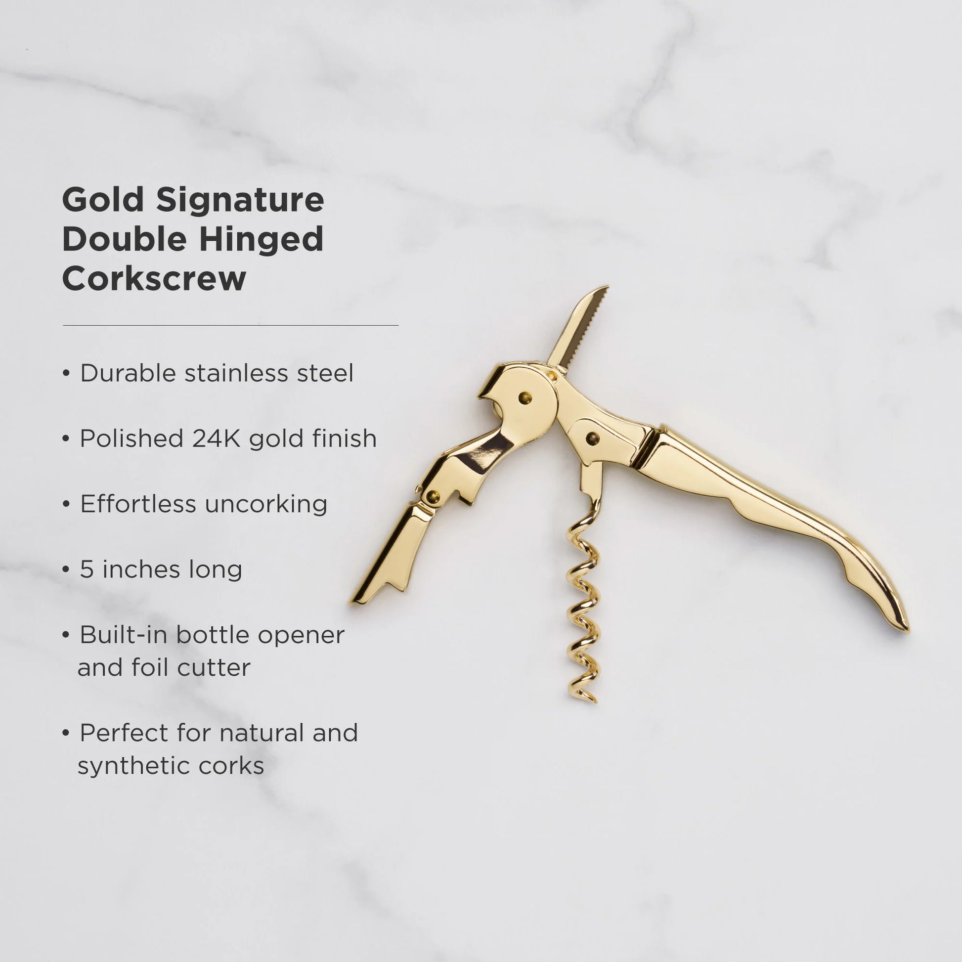 waiters friend with bottle opener, cork screw and foil cutter.