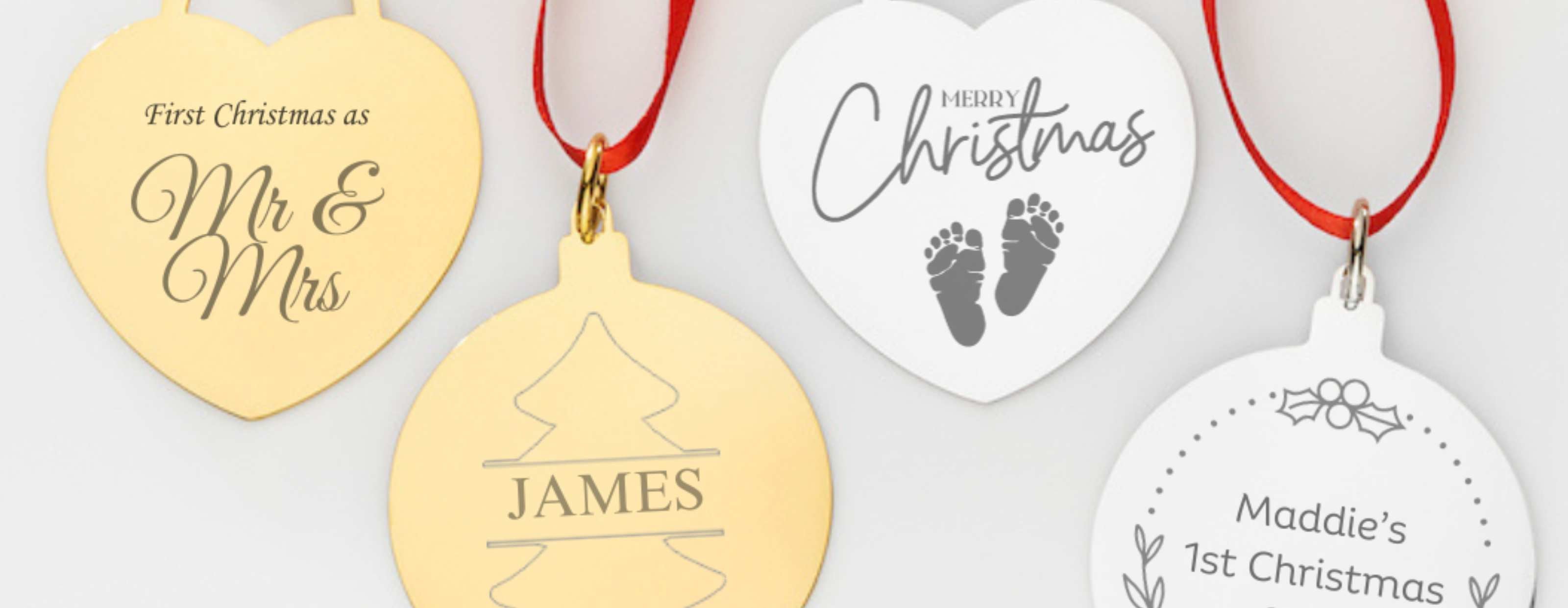 engraved christmas decorations from The Silver Store Australia