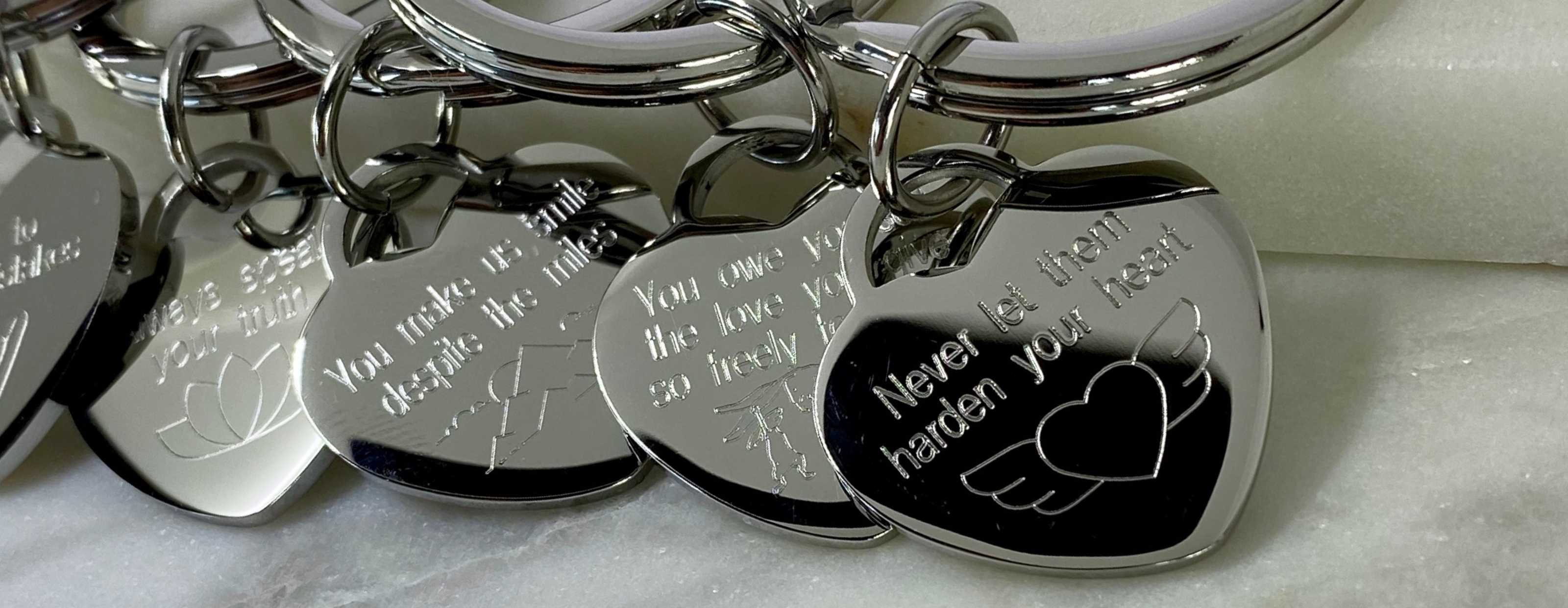 engraved keyrings from The Silver Store Australia