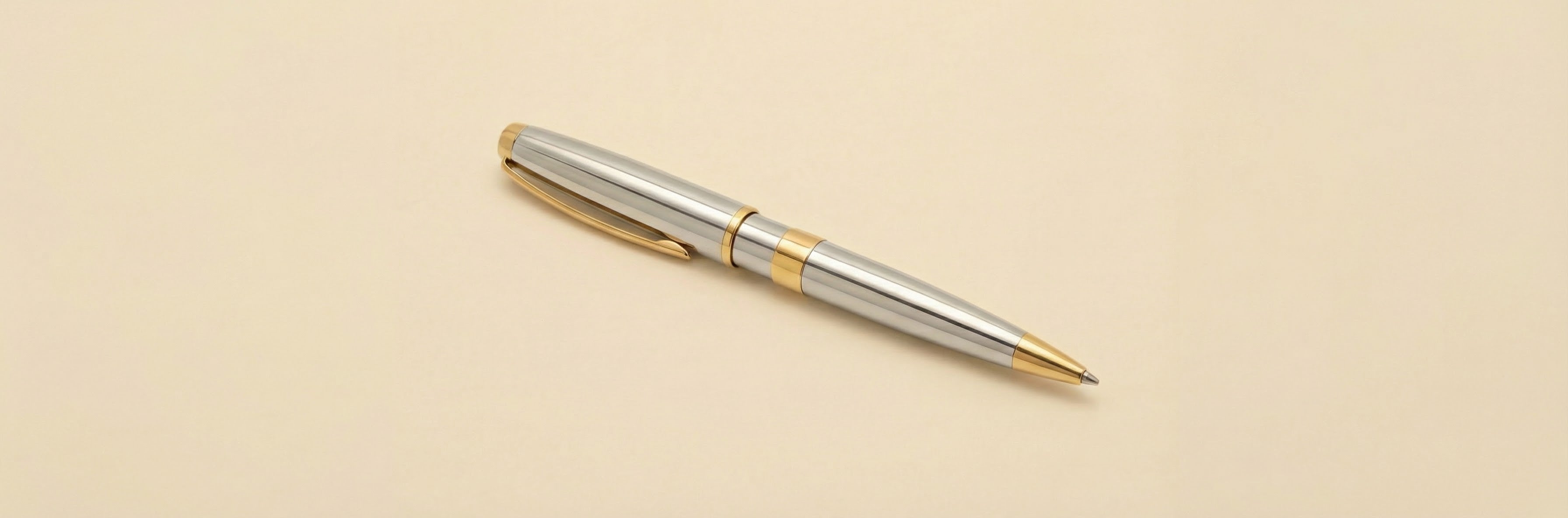 silver-gold-plate-ballpoint pen engraved