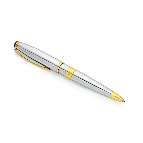 silver-gold-plate-ballpoint pen engraved