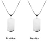 Men's Steel Dog Tag Necklace