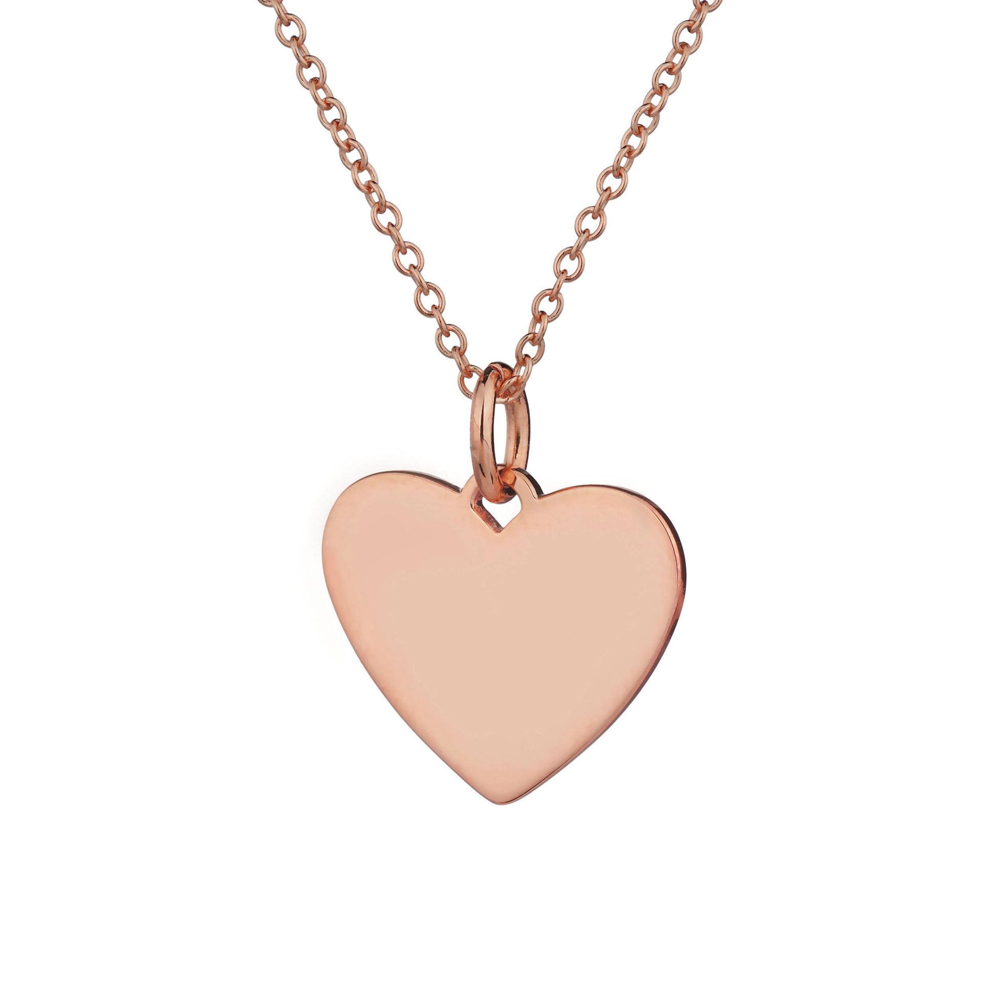 rose gold heart necklace