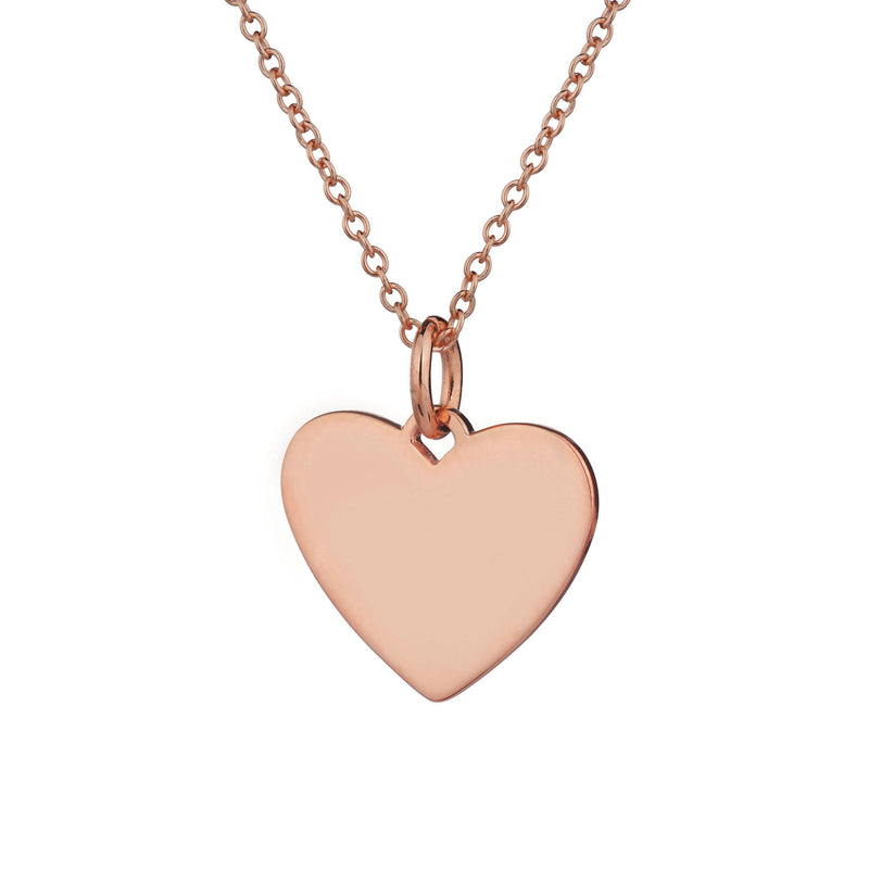 rose gold heart necklace