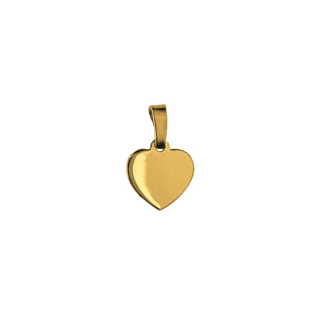 10mm 9ct gold solid heart