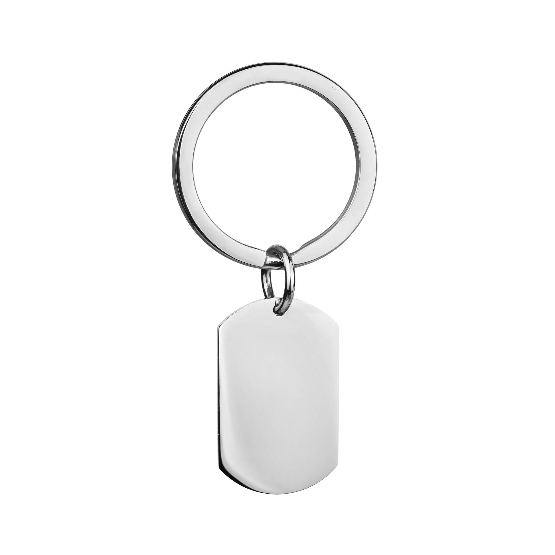 engraved steel dog tag keyring