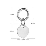 Deluxe Small Engraved Heart Pet Tag