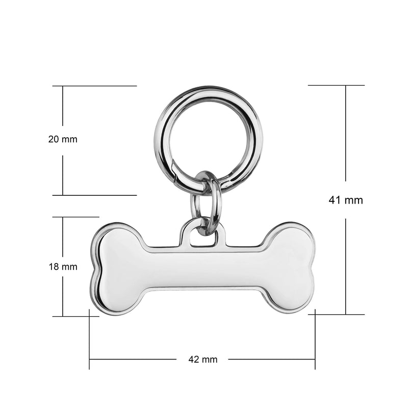 engraved bone pet tag for collars