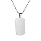 stainless steel mens dog tag necklace engraved necklace