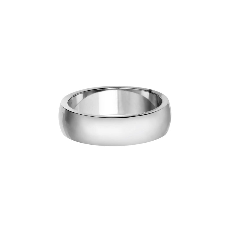 mens 6mm steel ring can be engraved