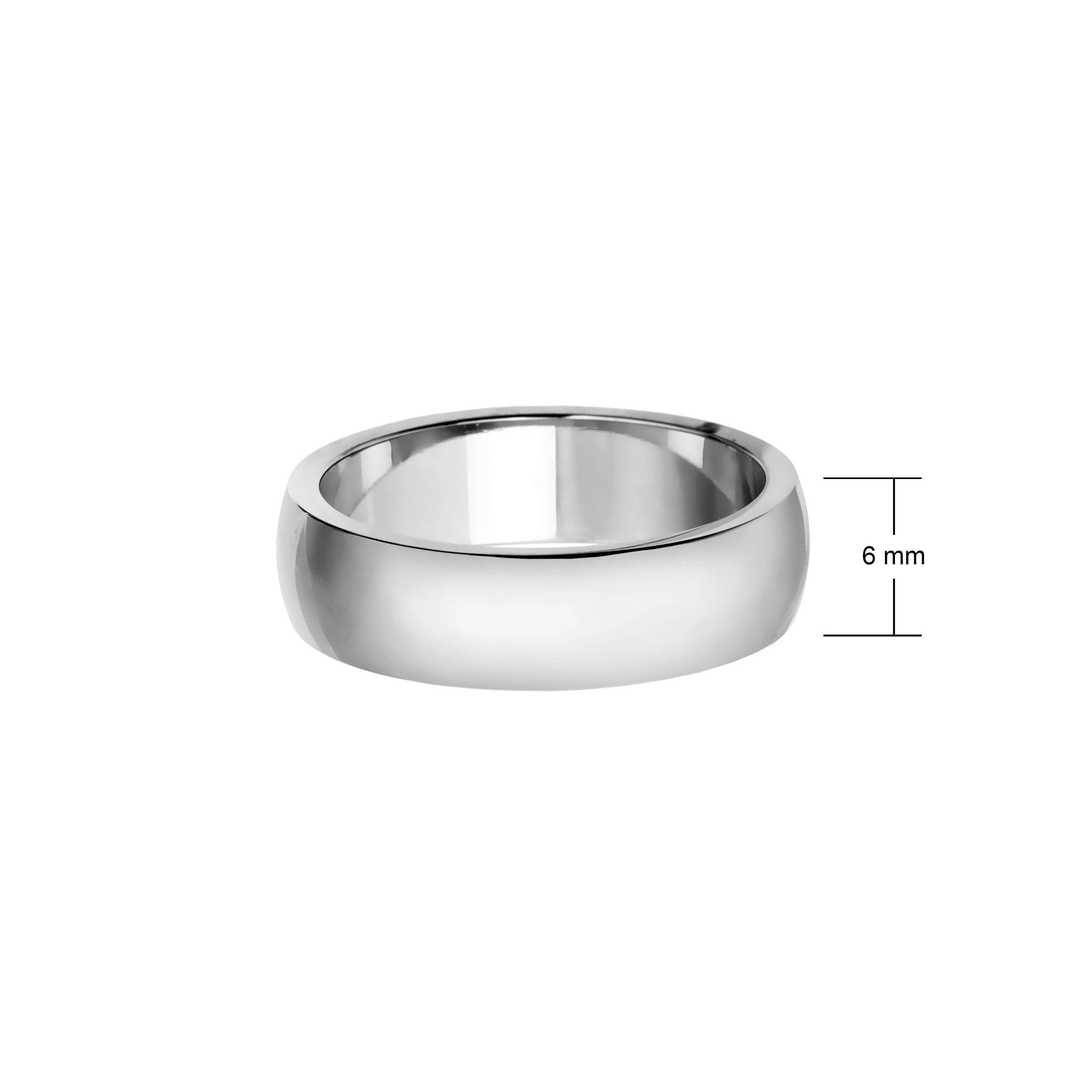 mens 6mm steel ring