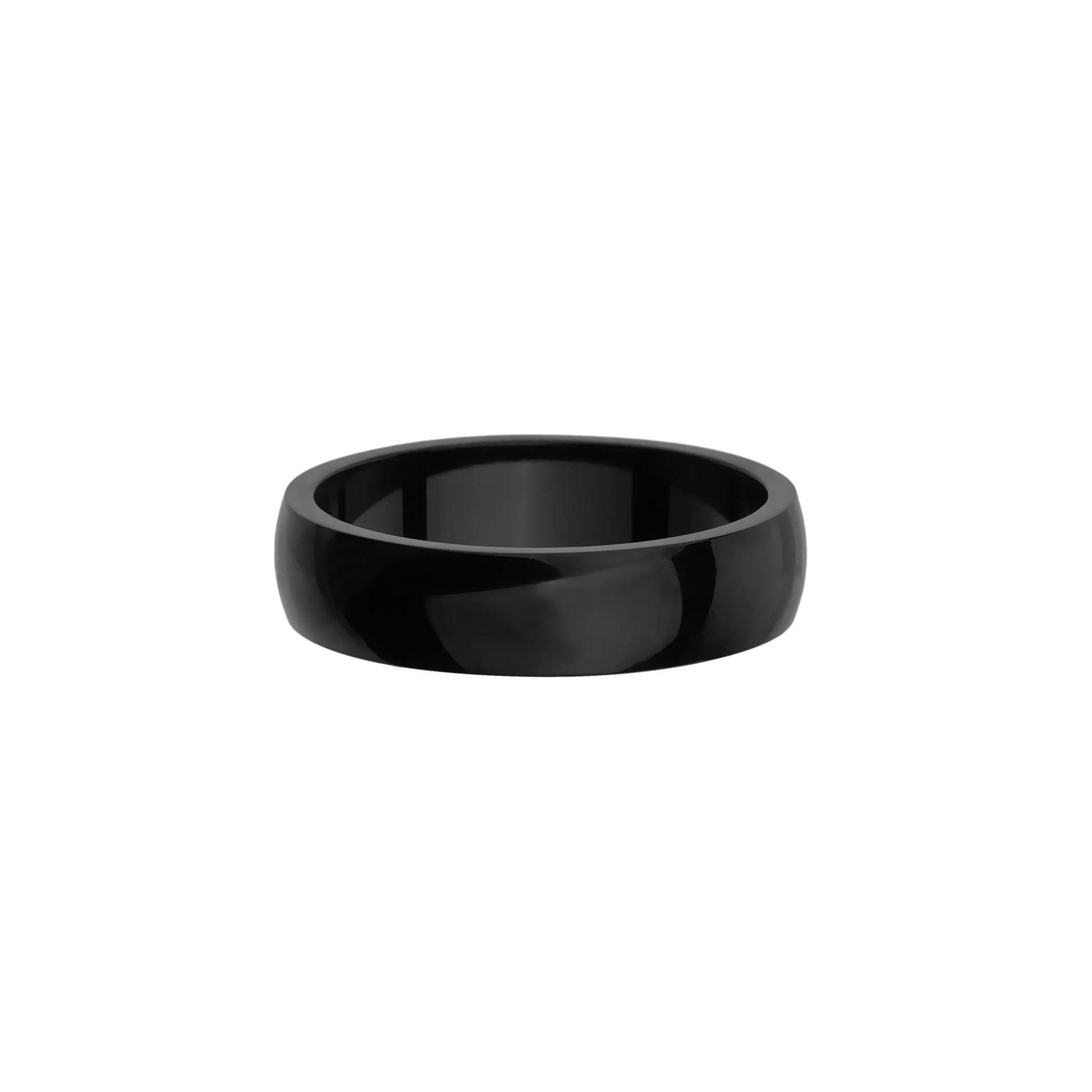 engraved mens black steel ring add engraving