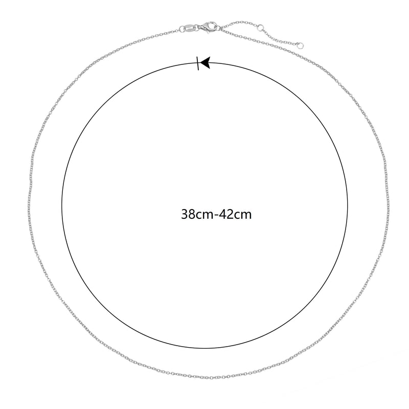 silver cable chain 42cm dimensions