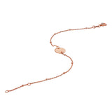 rose gold suspended disc bracelet