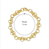 19cm , 7.5 inch gold plated stevie bracelet