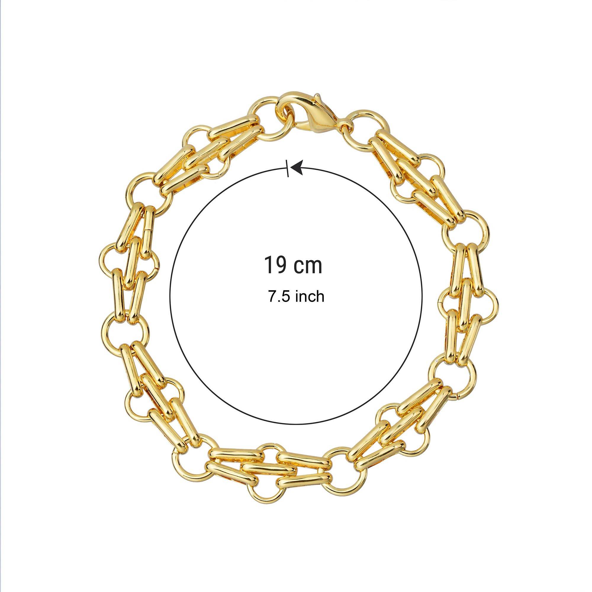 19cm , 7.5 inch gold plated stevie bracelet