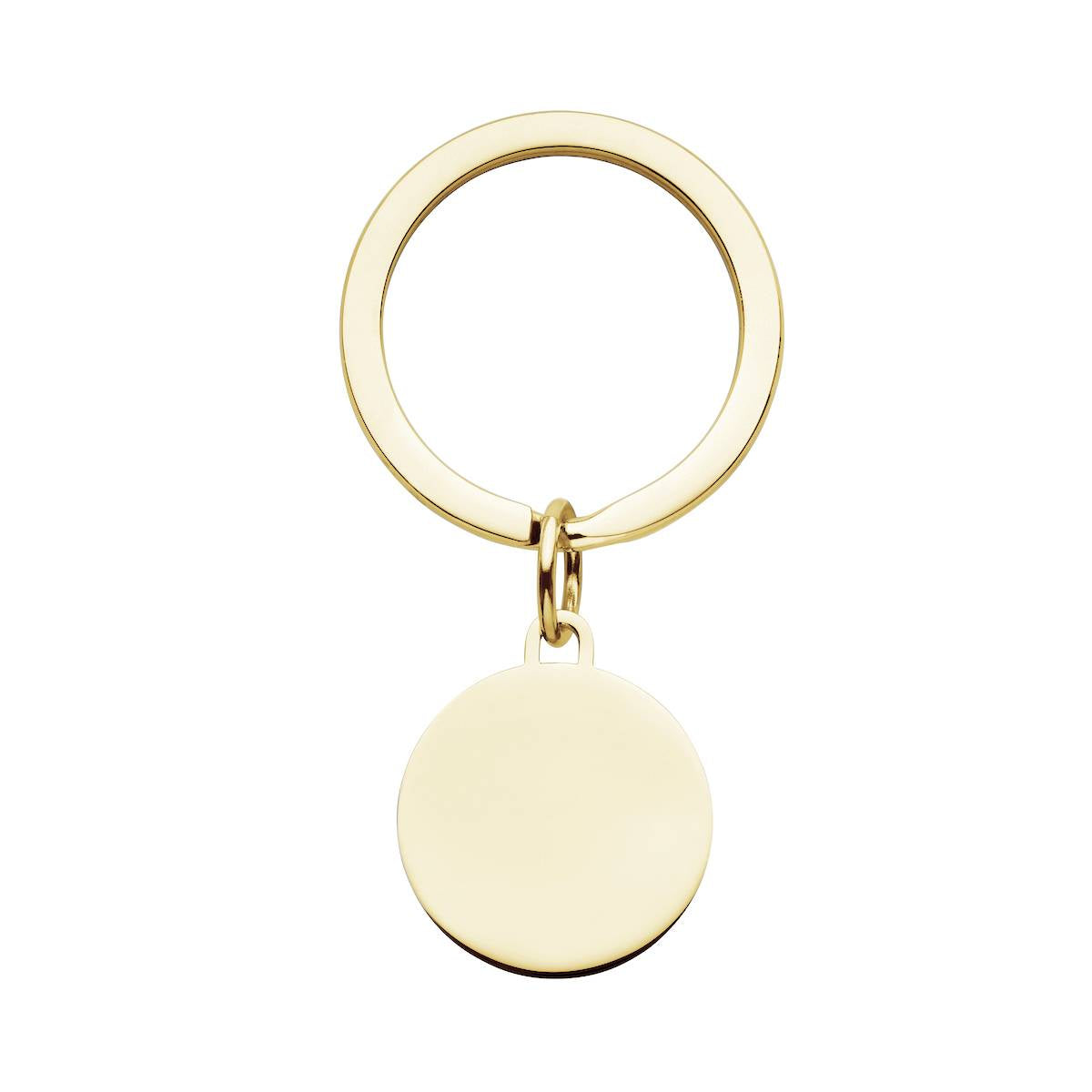 engraved yellow gold keyring