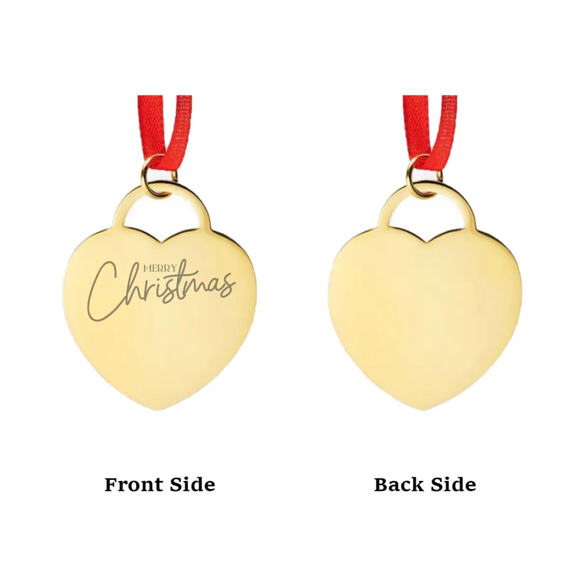 Engraved Gold Heart Ornament