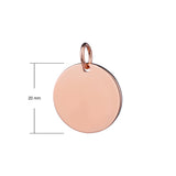 Large Rose Gold Disc Pendant