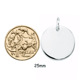 XL Sterling Silver Disc Pendant