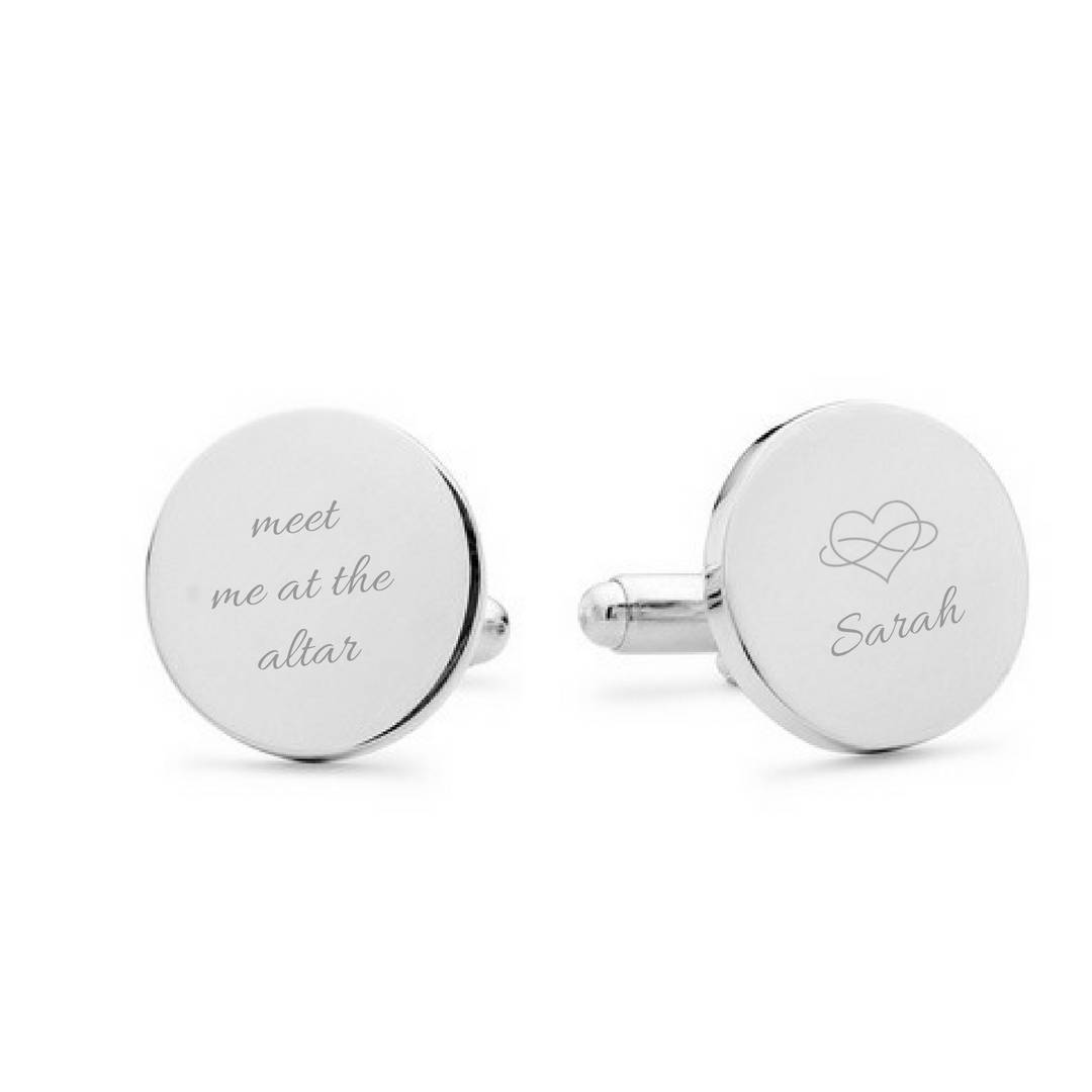 engraved cufflinks for groom