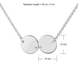 Silver Double Disc Necklace