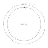 Silver Disc Necklace With Satellite Chain