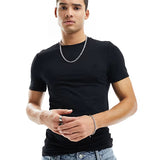 55 cm cuban necklace for men 8mm wide links 