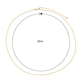 Yellow Gold Sliding Adjustable Chain 58cm