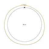 Yellow Gold 60cm Cable Chain