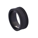 Obsidian Grid Ring