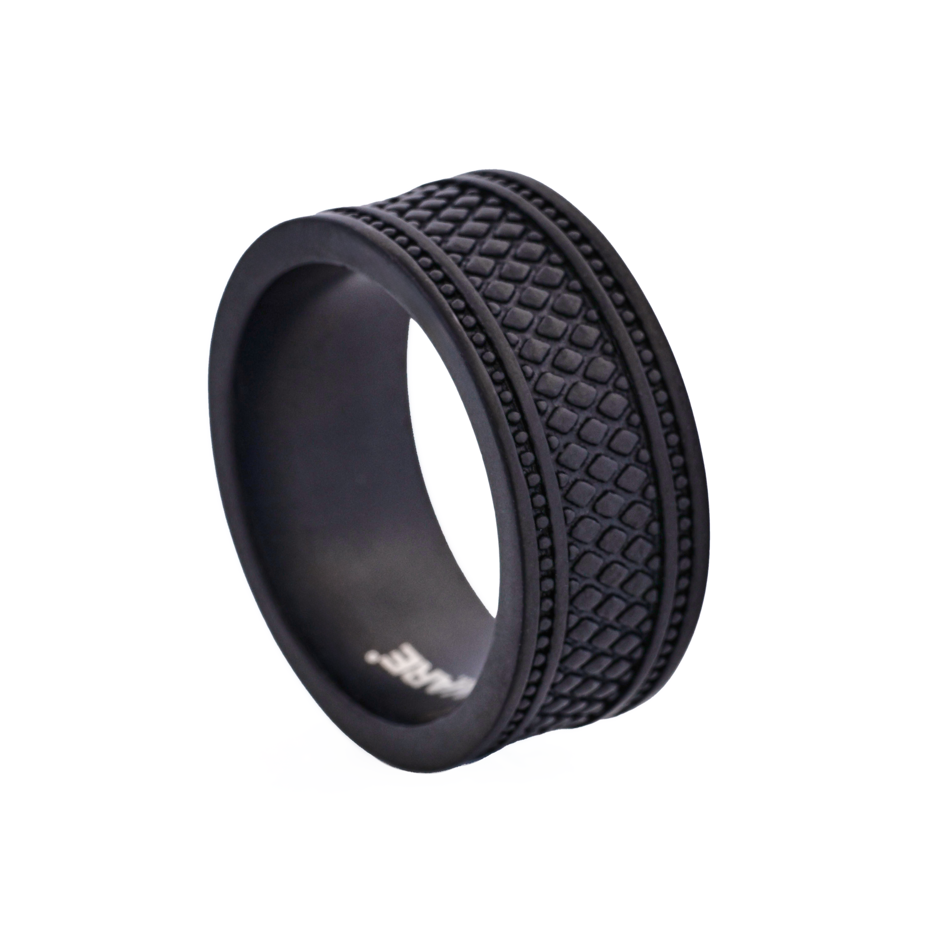 Obsidian Grid Ring