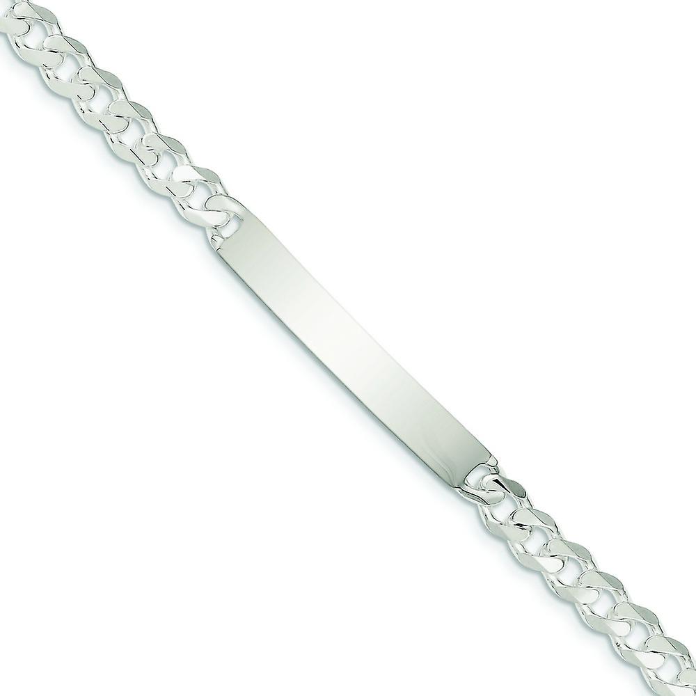 6mm wide sterling silver ID bracelet for men and women