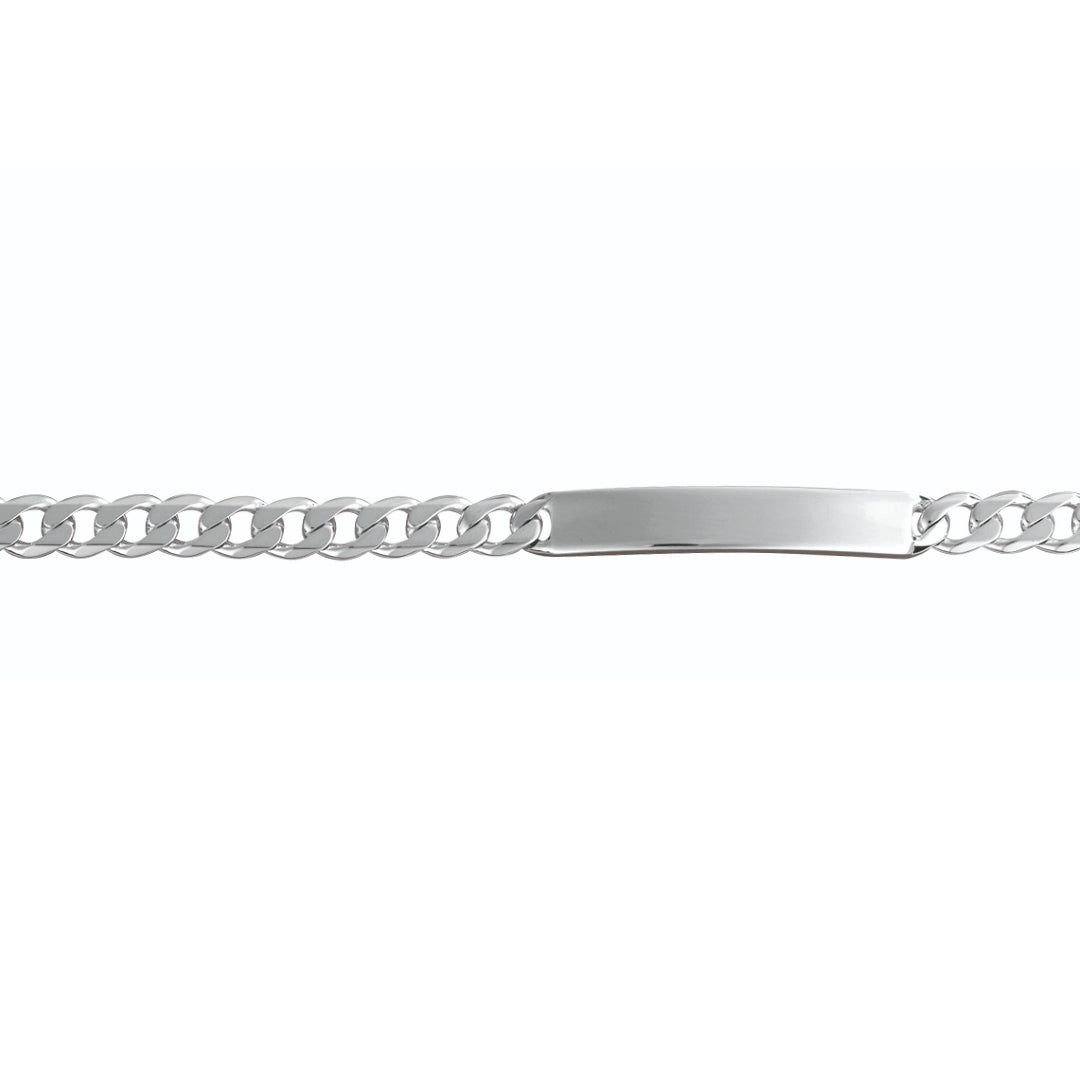 6x32mm id plate - engraved sterling silver identity bracelet