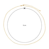 Yellow Gold Sliding Adjustable Chain 70cm