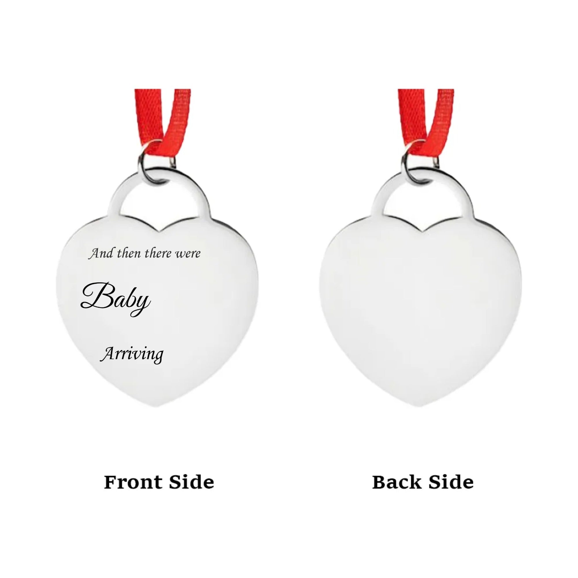 Engraved Silver Heart Ornament