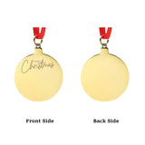 Engraved Gold Bauble Ornament