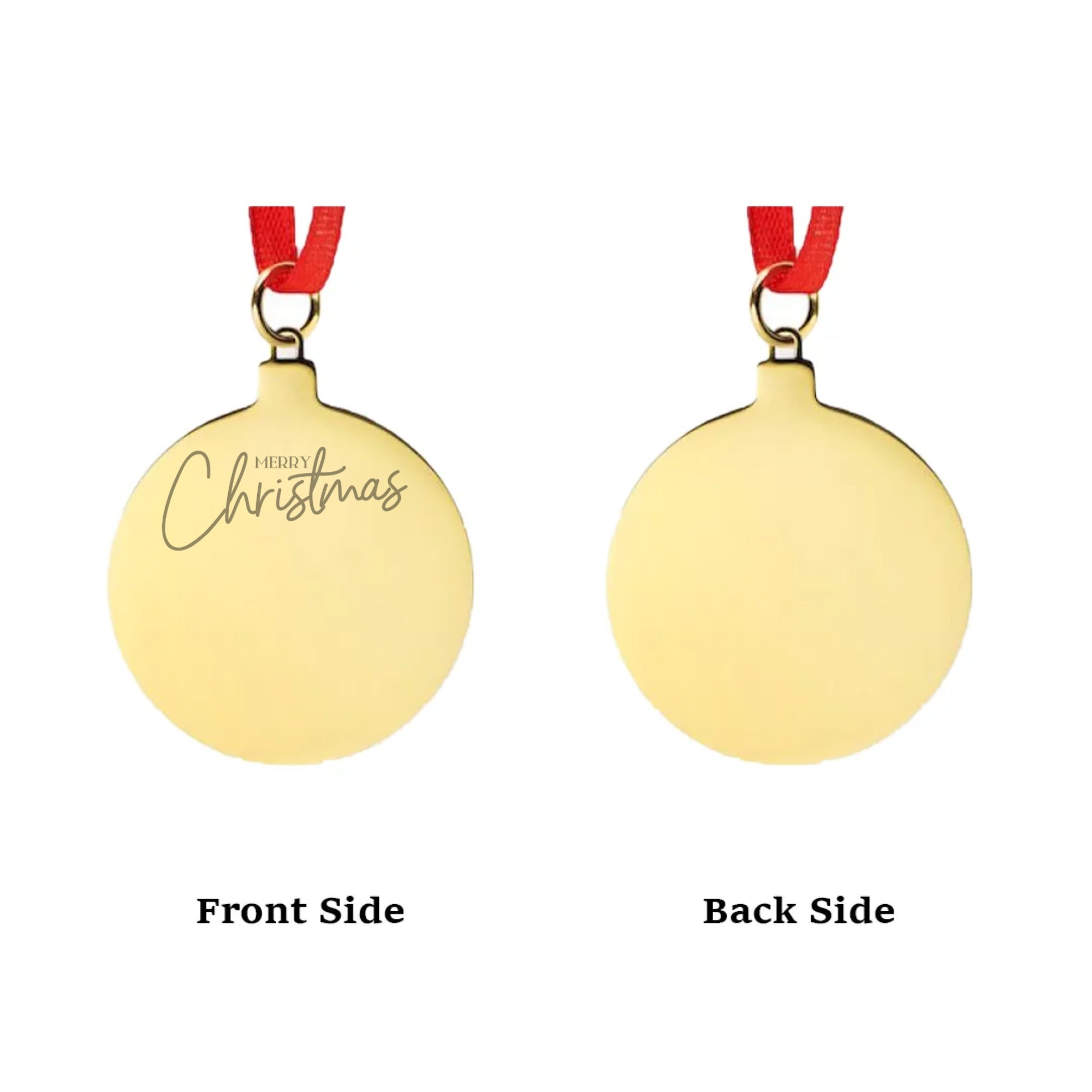 Engraved Gold Bauble Ornament