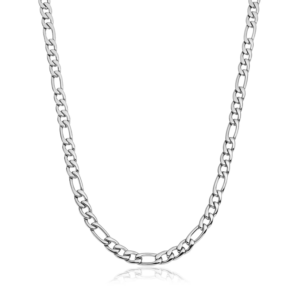 8mm ide stainless steel figaro chain