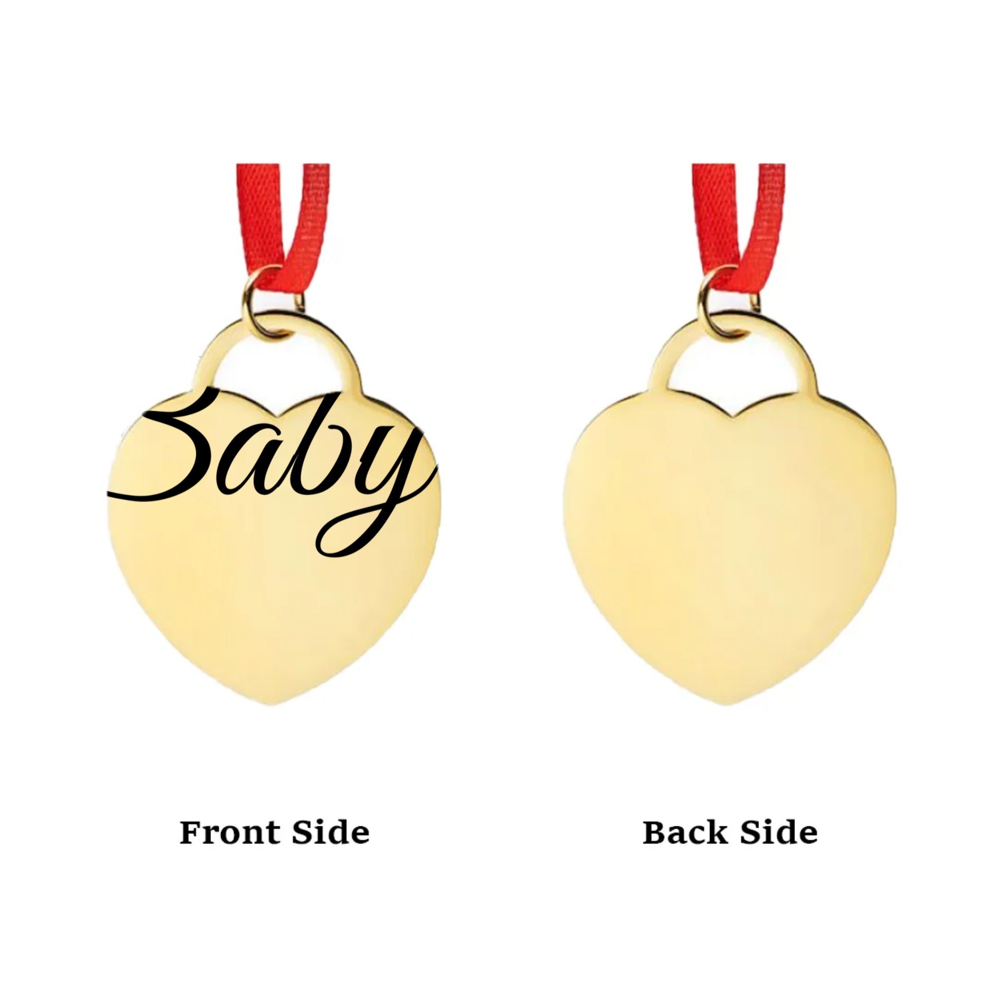 Engraved Gold Heart Ornament