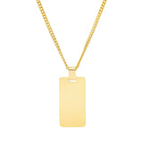 9ct bar pendant with curb chain