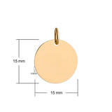 9ct gold 15mm disc pendant engraved with initials – The Silver Store